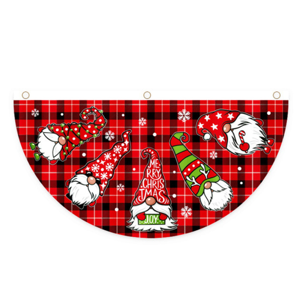 Jul Fanshaped Flag Dörr Hem Utomhushänge Xmas Dekor 3