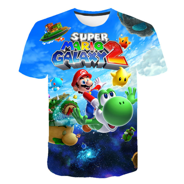 Tecknad Super Mario T-shirt Barn 3D- printed T-shirt Toppar D 140CM