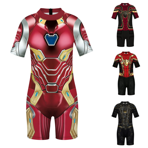 Barn Pojkar Spiderman Iron Man Venom Baddräkt i ett stycke Baddräkt B L
