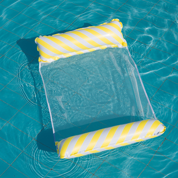 Swimming Pool Floats Uppblåsbar vattenhängmatta för vuxna Yellow