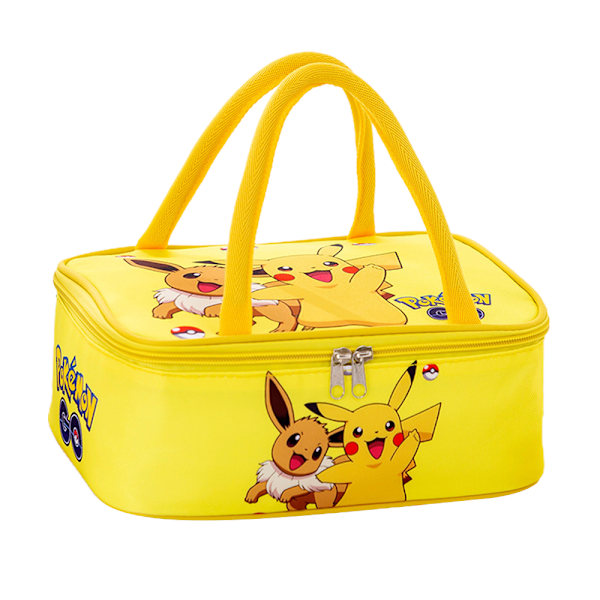 Barn Flickor Pojkar Cartoon Isolerad Studenter Lunch Bag Lunchlåda För Picknick Skola Picknicklåda Förvaringsväska Yellow