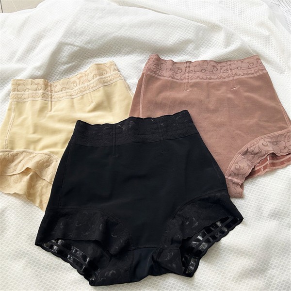 Kvinnors hög midja Höftlyft Mage Kontrollbyxor Kroppsformande Shapewear Underkläder Purple M