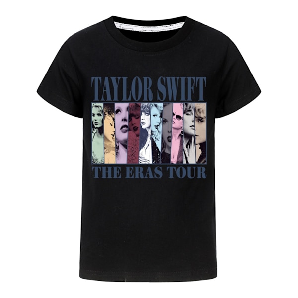 Barn Flickor Pojkar Swiftie Kortärmad T-shirts Blus Casual Sommartoppar Sommar Black 170cm