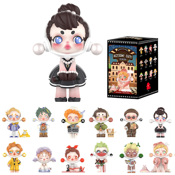 Pop Mart Labubu The Monsters Life is Like a Play Series Labubu Blind Box Samlarfigur Slumpmässig Samlarobjekt Kreativ Gåva (1 Blind Box, 9cm)