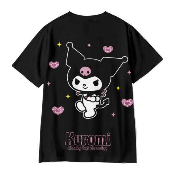 Barn Flickor Bedårande Kuromi Cartoon Casual Kortärmad T-Shirt Pullover Blus C 150cm