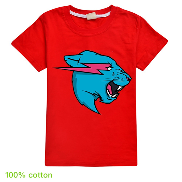T-shirt för pojkar, tecknade toppar, barn pojkar flickor T-shirts, barnkläder, sommar kortärmad Red 140cm