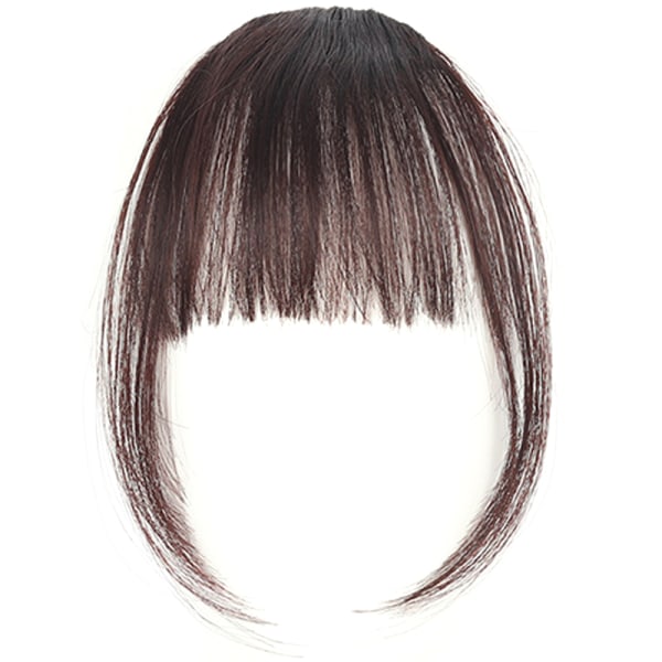 Thin Air Bangs Natural Fringe Fake Hair Extension Women Dark Brown