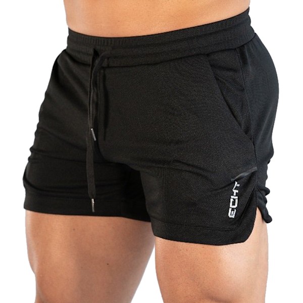 Herr Sports Fitness Shorts Träning Löpning Jogging Träning Gym Hotpant Byxor Black S