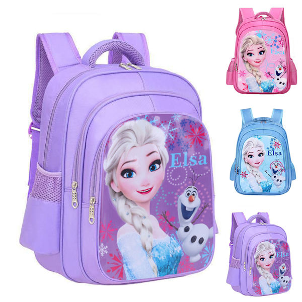Barn Ryggsäck Populär Flickor Frozen Ryggsäck Student Skola Axel Resväska Pink 32x20x43cm