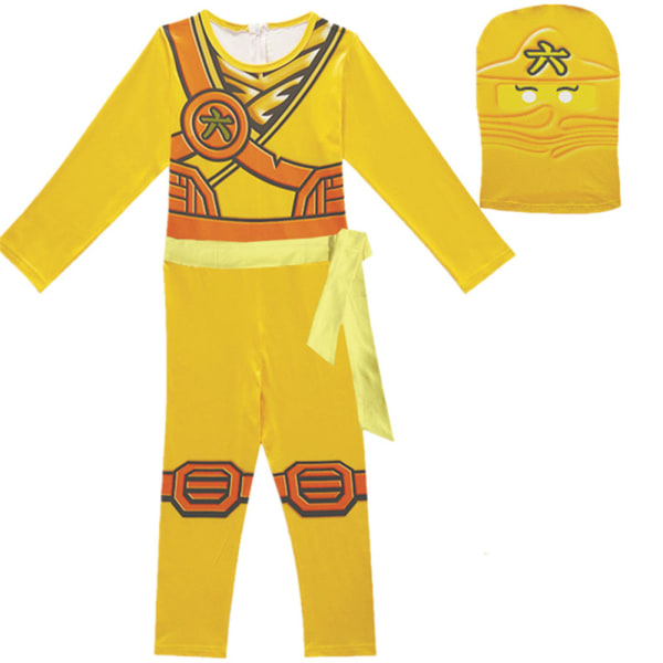 Barn Pojkar Kostym Jumpsuit Maskeraddräkt Fest Halloween Cosplay Bodysuits Yellow 120cm