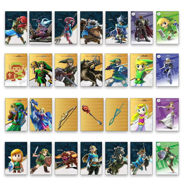 28PCS litet kort Zelda Amiibo Zelda NFC länkkort 28PCS