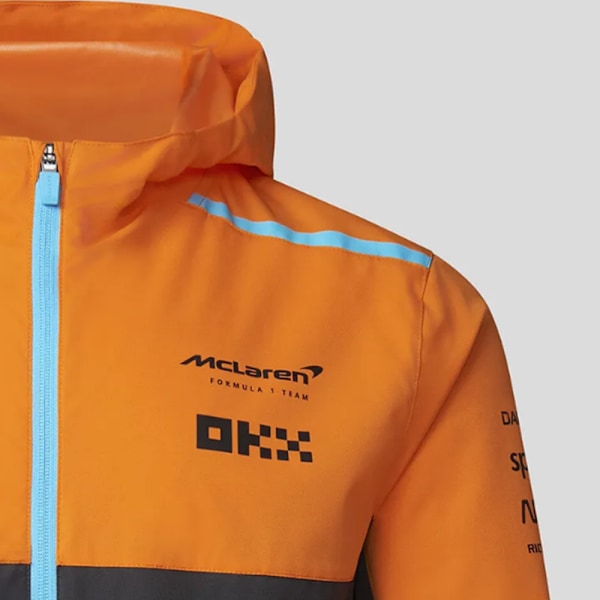 Herr Castore Orange/Charcoal McLaren F1 Team 2023 Replika Huvtröja Full-Zip Regnjacka M