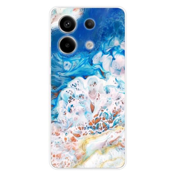 Silicon skal - Kompatibel med Xiaomi Redmi Note 13 Pro 5G - design marmor ocean Transparent