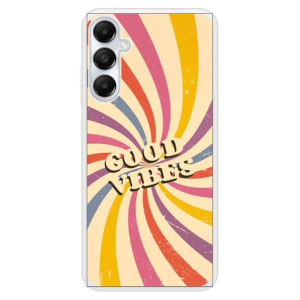 Coque i förstärkt silikon med tryck kompatibel med Samsung Galaxy A05S Bra vibbar Transparent
