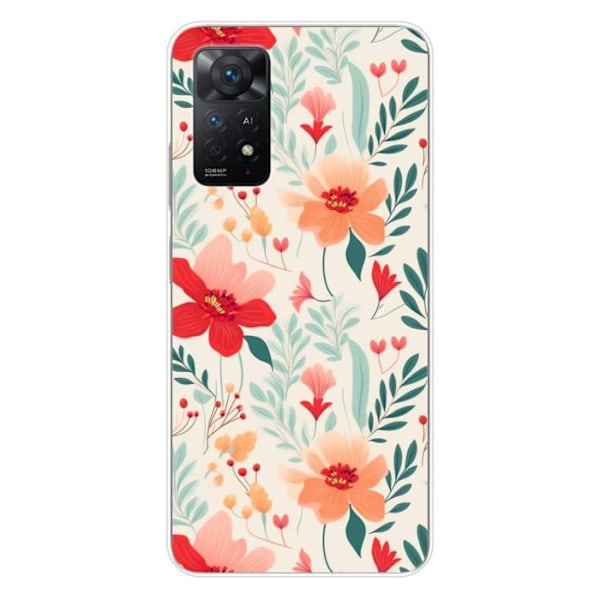 Siliconfodral - Kompatibel med Xiaomi Redmi Note 11 Pro Plus 5G - design blomstervägg Transparent
