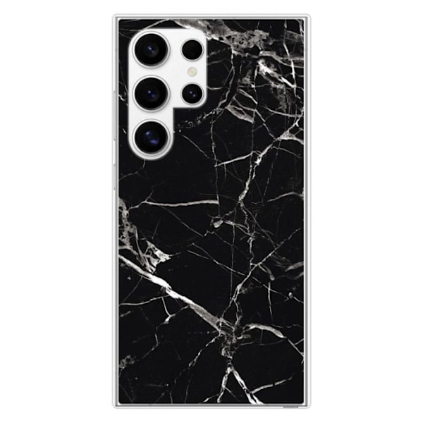 Silikonskal - Kompatibel med Samsung Galaxy S24 Ultra - svart marmor design Transparent