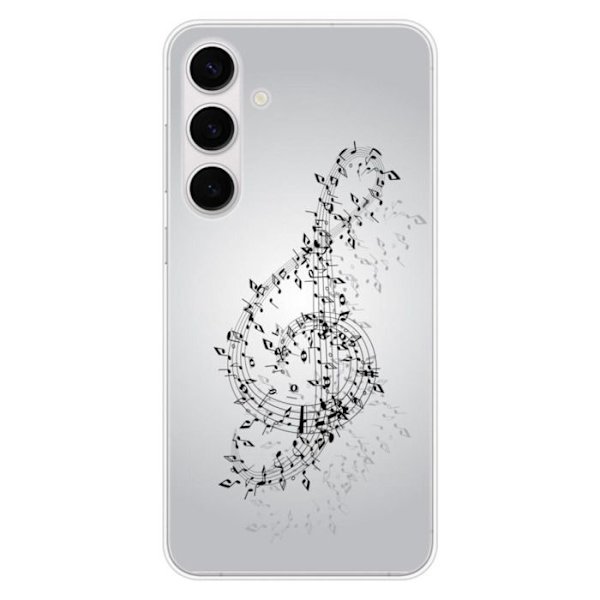 Silikonfodral - Kompatibel med Samsung Galaxy S24 FE - design vals av noter Transparent