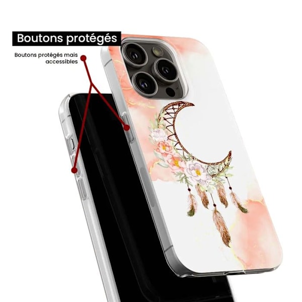 Silicone-skalskydd - Kompatibel med Samsung Galaxy S23 FE - design drömfångare måne Transparent