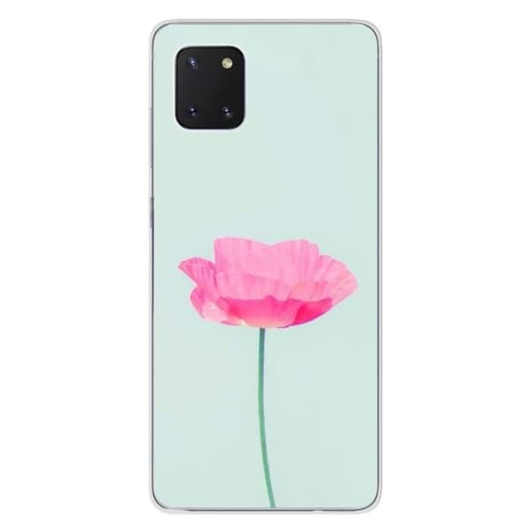 Tryckt silikonfodral som är kompatibelt med Samsung Galaxy Note 10 Lite Rose Flower