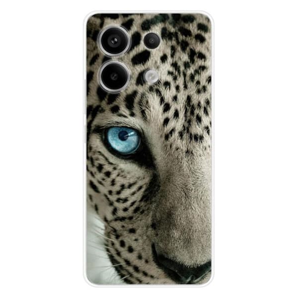 Siliconefodral - Kompatibel med Xiaomi Redmi Note 13 Pro 5G - leopardöga design Transparent