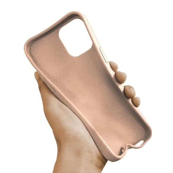 Vanligt biologiskt nedbrytbart silikonfodral Rosa kompatibelt iPhone 6 iPhone 6S Rosa
