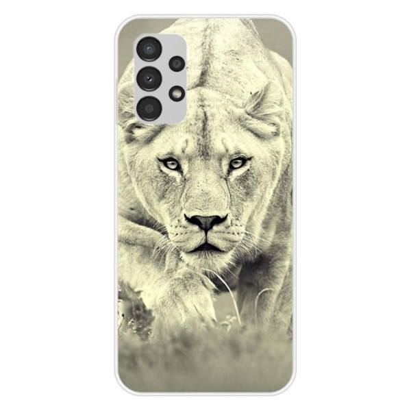Siliconfodral - Kompatibel med Samsung Galaxy A13 4G - design med lejoninna Transparent