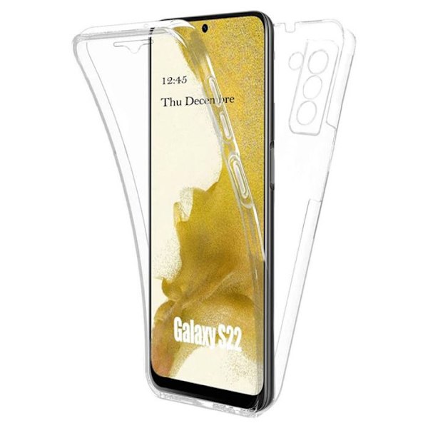 Heltäckande 360°- Kompatibel med Samsung Galaxy S22 Plus – Dubbel genomskinlig skydd Transparent