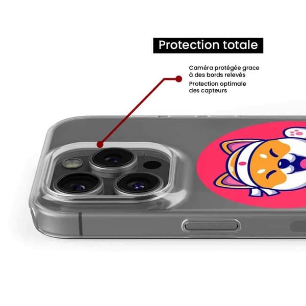 Siliconfodral - Kompatibel med Apple iPhone 14 Pro - design shiba ninja Transparent
