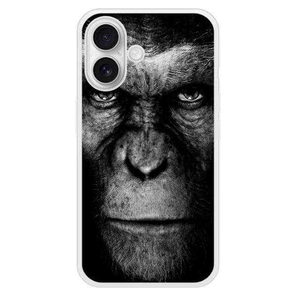 Skyddande silikonfodral kompatibelt med Apple iPhone 16 Plus Apa Transparent