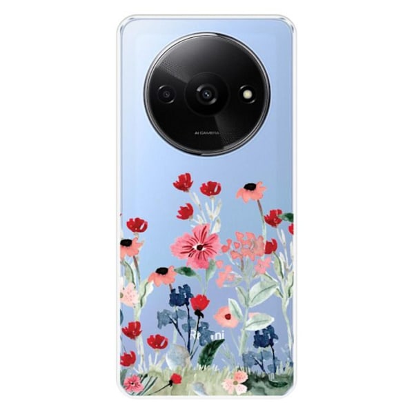 Silicone Case Printad - 1001 Skal - Xiaomi Redmi A3 4G - Mönster Vårblommor - Mjuk - Transparent Transparent