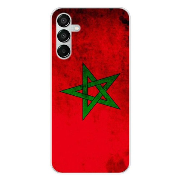 Silikonfodral - 1001 Fodral - Samsung Galaxy M15 5G - Marockos Flagga - Optimal Skydd - Mjuk Transparent