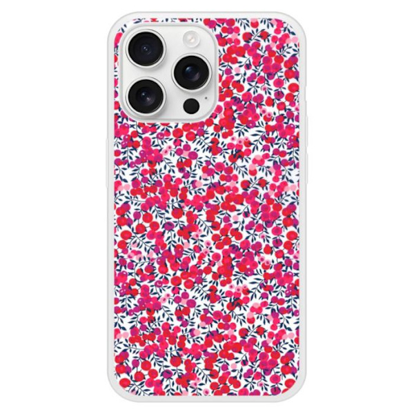 Siliconförstärkt tryckt fodral kompatibelt med Apple iPhone 16 Pro Max Liberty Wiltshire Röd Transparent