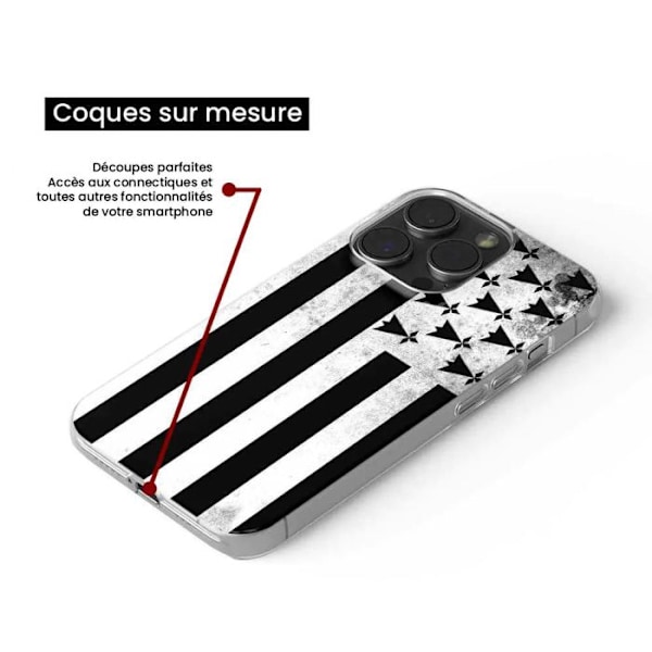 Siliconefodral - 1001 Fodral - Galaxy A36 5G - Bretagneflagga - Mjuk - Transparent Transparent