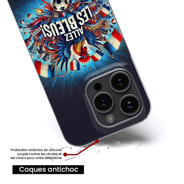 Siliconeskal - Kompatibel med Xiaomi Redmi 14C 4G - design allez les bleus Transparent