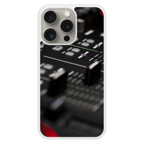 Siliconförstärkt tryckt skydd för Apple iPhone 15 Pro Dj Mixer Transparent