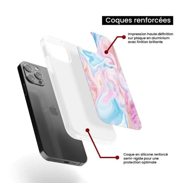 Siliconförstärkt tryckt skal kompatibelt med Apple iPhone 15 Plus Soap Transparent