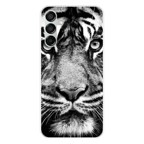 Silicone-skal - Kompatibel med Samsung Galaxy M15 5G - design i svart och vit tiger Transparent