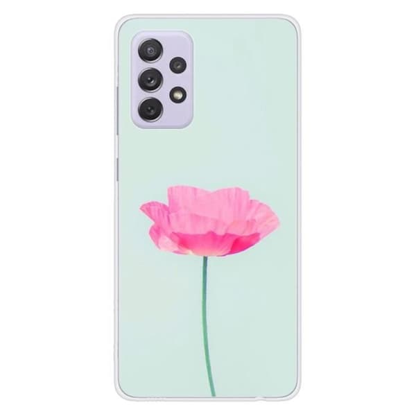 Tryckt silikonfodral som är kompatibelt med Samsung Galaxy A52 Rose Flower