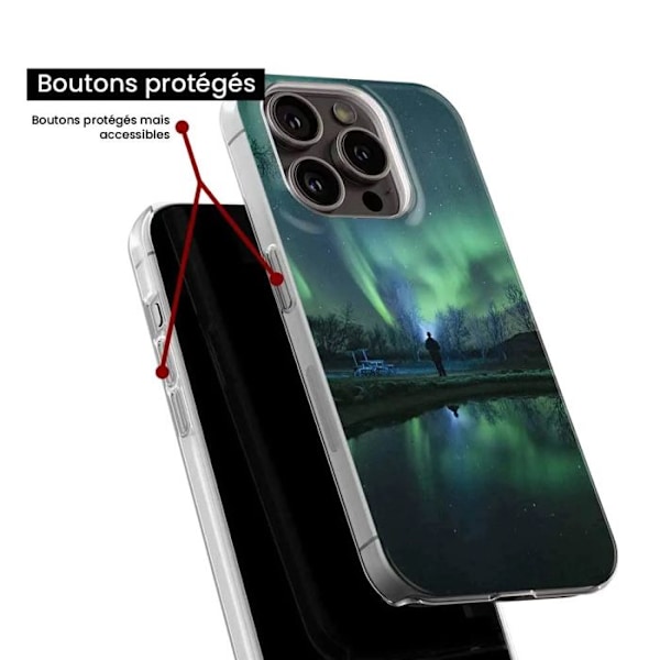 Siliconfodral - Kompatibel med Samsung Galaxy A13 4G - design med norrsken Transparent