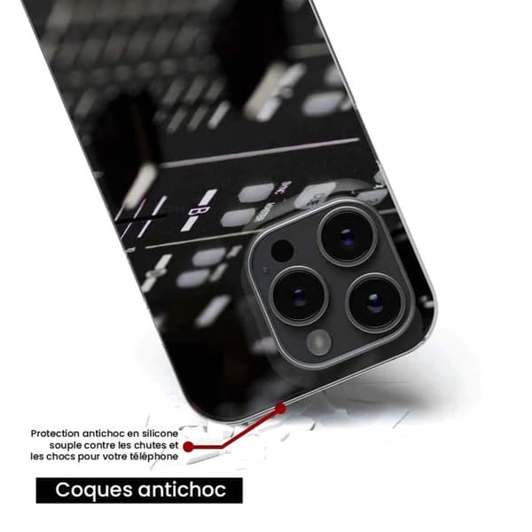 Siliconfodral - Kompatibel med Apple iPhone 15 Pro - design dj-mixer Transparent