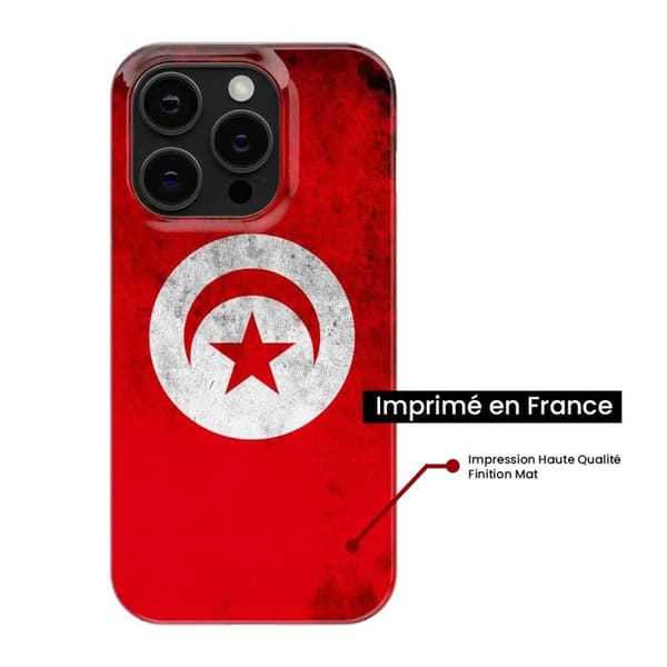 Siliconefodral - Kompatibel med Apple iPhone 15 Pro - design med tunisiska flaggan Transparent