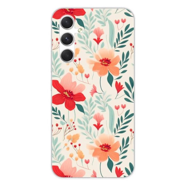 Silikonskal med tryck - 1001 Skal - Samsung Galaxy A54 5G - Blommönster - Mjuk - Transparent Transparent