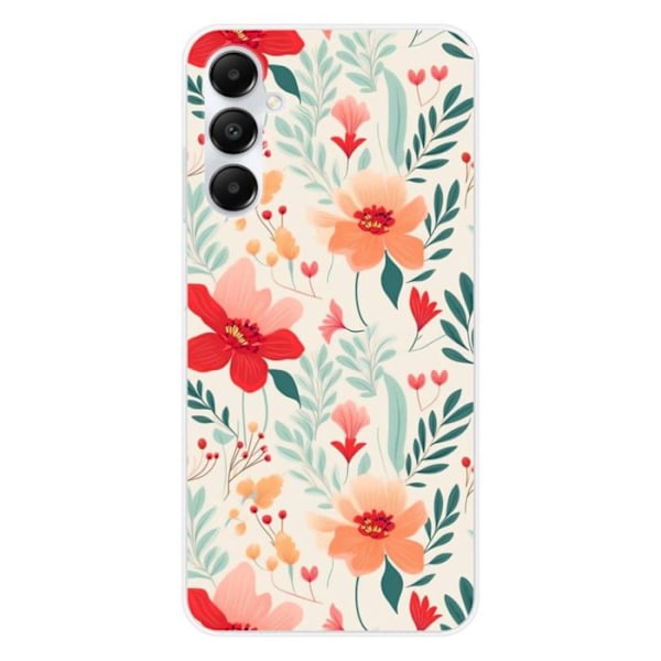 Siliconfodral med tryck - 1001 Fodral - Galaxy A25 - Mönster Blomvägg - Optimalt skydd - Mjuk Transparent