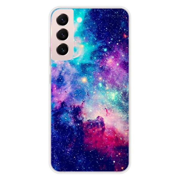 Siliconfodral - Kompatibel med Samsung Galaxy S22 Plus - design galax blå Transparent