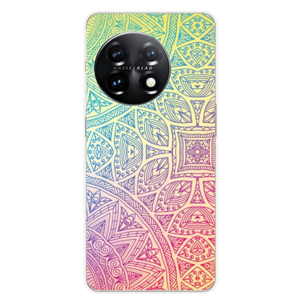 Siliconfodral med tryck - 1001 fodral - OnePlus 11 5G - Pastellmandala - Optimal skydd - Semi-styv Transparent