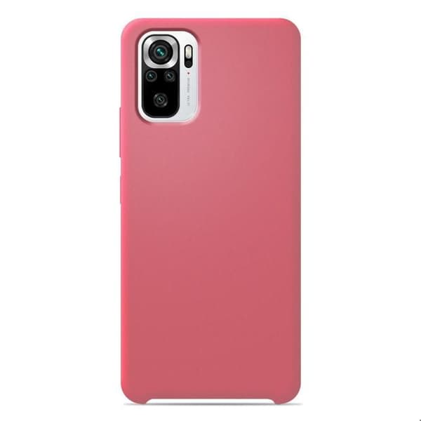 Siliconefodral Soft Touch - Xiaomi - Redmi Note 10/10S - Rose - Stötsäker - Trådlös laddning rosa