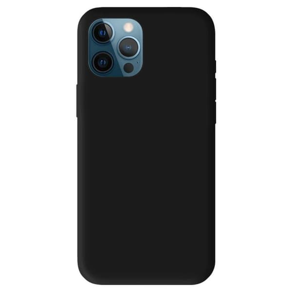 Svart silikonfodral - Kompatibel med Apple iPhone 12 Pro Max svart
