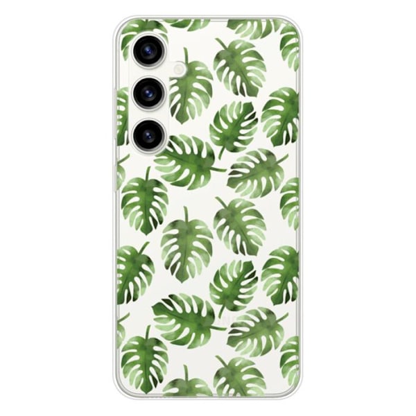 Siliconfodral - Kompatibel med Samsung Galaxy S23 FE - design av monstera blad Transparent