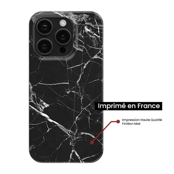 Siliconefodral - Kompatibel med Apple iPhone 16 Plus - design i svart marmor Transparent