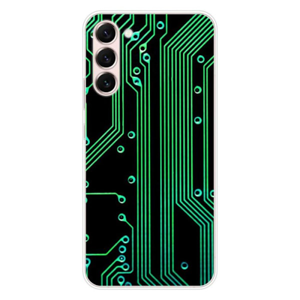 Silikonfoder - Kompatibel med Samsung Galaxy S23 Plus - design med kretsmönster geek Transparent
